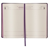 Ежедневник датированный на 2021 BRAUBERG Stylish 111442, кожзам, цветной срез, А5, фиолетовый, 138х213 мм
