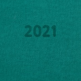 Ежедневник датированный на 2021 BRAUBERG Mosaic 111460, кожзам, карман для ручки, А5, бирюзовый с серым, 138х213 мм