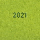 Ежедневник датированный на 2021 BRAUBERG Mosaic 111461, кожзам, карман для ручки, А5, зеленый с серым, 138х213 мм