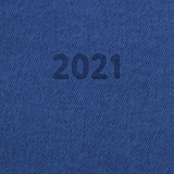 Ежедневник датированный на 2021 BRAUBERG Mosaic 111462, кожзам, карман для ручки, А5, синий с серым, 138х213 мм