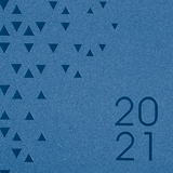 Ежедневник датированный на 2021 BRAUBERG Glance 111477, кожзам, А5, синий, 138х213 мм