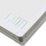 Ежедневник Attache, датированный на 2021 г, А5, 150х217 мм, серебристый, искусственная кожа, 176 л