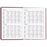 Ежедневник Attache Каньон, датированный на 2021 г, А6, 110х155 мм, бордовый, искусственная кожа, 176 л