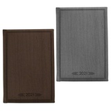 Ежедневник InFolio Wood, датированный на 2021 г, А5, 150х210 мм, серый, искусственная кожа, 176 л