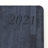 Еженедельник датированный 2021 BRAUBERG Wood 111531, БОЛЬШОЙ ФОРМАТ (210х297 мм) А4, кожзам, 64 листа, синий