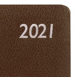 Еженедельник датированный 2021 BRAUBERG Profile 111540, А5, 145х215 мм, балакрон, 64 листа, коричневый