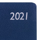 Еженедельник датированный 2021 BRAUBERG Profile 111541, А5, 145х215 мм, балакрон, 64 листа, синий