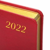 Ежедневник датированный 2022 А5 138x213 мм BRAUBERG &quot;Iguana&quot;, под кожу, красный, 112753
