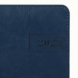 Ежедневник датированный 2022 А5 138x213 мм BRAUBERG &quot;Imperial&quot;, под кожу, синий, 112758