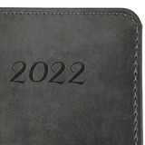 Ежедневник датированный 2022 А5 138x213 мм BRAUBERG &quot;Legend&quot;, под кожу, магнитная застежка, серый, 112763