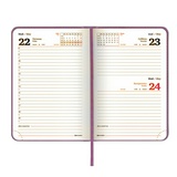 Ежедневник датированный 2022 А5 138x213 мм BRAUBERG &quot;Imperial&quot;, под кожу, фиолетовый, 112760