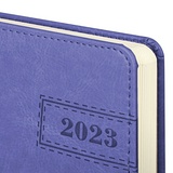 Ежедневник датированный 2023 А5 138x213 мм BRAUBERG &quot;Imperial&quot;, под кожу, фиолетовый, 114037