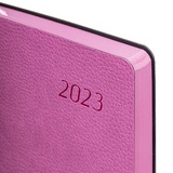 Ежедневник датированный 2023 А5 138x213 мм BRAUBERG &quot;Stylish&quot;, под кожу, розовый, 114069