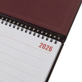 Планинг датированный 2026 ATTACHE 57л, 405х145, Каньон, бордовый, искусственная кожа