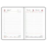 Ежедневник датированный 2026, А5, 138x213 мм, BRAUBERG &quot;Favorite&quot;, под кожу, черный, 117037