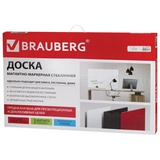 Доска магнитно-маркерная стеклянная BRAUBERG, белая, 60&times;90&nbsp;см, 3 магнита