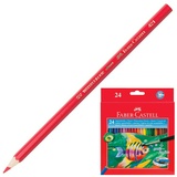 Карандаши цветные акварельные FABER-CASTELL Colour Pencils 114425, 24 цвета+ кисть
