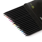 Карандаши цветные BRAUBERG Black Jack 180597, трехгранные, черное дерево, 18 цветов