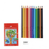 Карандаши цветные Faber-Castell &quot;Jumbo Grip&quot;, 12цв., трехгран., утолщен., заточен., картон, европодв