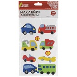 Наклейки из EVA &quot;Машинки&quot;, 10 шт., ассорти, ОСТРОВ СОКРОВИЩ, 661470
