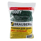 Резинки для банкнот 1000 г BRAUBERG 440103, диаметр 60 мм, зеленые