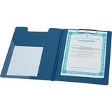 Папка-планшет клипборд Bantex 4210-01 А4, картон ПВХ, цвет синий, с верхней створкой