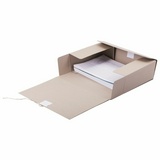 Короб архивный STAFF, 100 мм, переплетный картон, 2 хлопчатобумажные завязки, до 700 листов, 110930