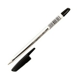Ручка шариковая CORONA PLUS 3002N black, прозрачный корпус, 0,7 мм, черная