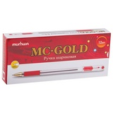 Ручка шариковая MunHwa MC Gold BMC-03, красный, 0,5 мм