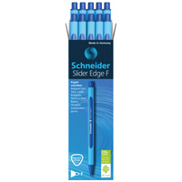 Ручка шариковая Schneider Slider Edge F 152003, синяя 0,8 мм, трехгранная