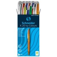 Ручка шариковая автоматическая Schneider K20 Icy Colours 132000, синяя, 0,5 мм, корпус ассорти