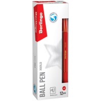 Ручка шариковая Berlingo xGold CBp_07502, 0,5 мм, грип, красная