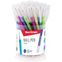 Ручка шариковая Berlingo Slick CBp_07772, 0,5 мм, ассорти, синяя