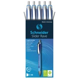 Ручка шариковая масляная автоматическая Schneider Slider Rave 132503, синяя, 1,4 мм