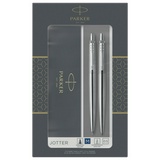 Набор PARKER Jotter Stainless Steel CT 2093256, шариковая ручка синяя и механический карандаш