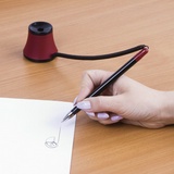 Ручка шариковая настольная масляная BRAUBERG &quot;Стенд-Пен №1&quot;, СИНЯЯ, корпус черный/красный, линия письма 0,35 мм, 141886