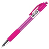 Ручка шариковая автоматическая с грипом BRAUBERG SUPER, СИНЯЯ, корпус розовый, узел 0,7 мм, линия письма 0,35 мм, 143372