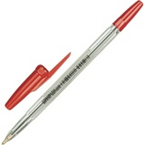 Ручка шариковая Corvina красная 431631 прозрачный корпус, 0.7 мм.