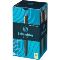 Ручка шариковая Schneider k15 3081 черный корпус, черная паста, 1 мм