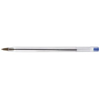 Ручка шариковая Attache Classic, прозрачный корпус, синяя паста, 0.7 мм