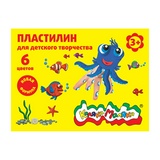Пластилин Каляка-Маляка ПКМ06-П, 6 цветов 90 гр., для детского творчества