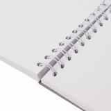 Скетчбук BRAUBERG ART DEBUT 110998, белая бумага 100 г/м2, 190х190 мм, 60 л, жёсткая подложка, гребень