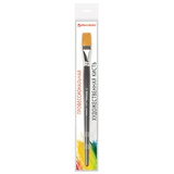 Кисть художественная профессиональная BRAUBERG 200674 ART &quot;CLASSIC&quot;, синтетика жесткая, плоская, № 24, длинная ручка