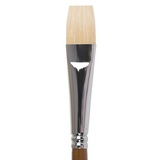 Кисть художественная профессиональная BRAUBERG 200723 ART &quot;CLASSIC&quot;, щетина, плоская, № 22, длинная ручка