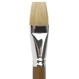 Кисть художественная профессиональная BRAUBERG 200726 ART &quot;CLASSIC&quot;, щетина, плоская, № 30, длинная ручка
