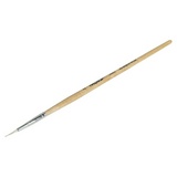 Кисть ПИФАГОР, КОЗА, круглая, № 2, деревянная лакированная ручка, с колпачком, 200825