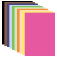 Цветная бумага А3 ТОНИРОВАННАЯ В МАССЕ, 20 листов, 10 цв., 80г/м&sup2;, BRAUBERG, 124713