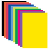 Цветная бумага А4 САМОКЛЕЯЩАЯСЯ МЕЛОВАННАЯ, 10 цветов, 80г/м2, BRAUBERG, 124721