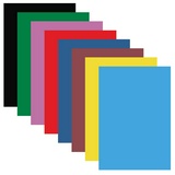 Цветная бумага А4 мелованная глянцевая, 16 листов 8 цветов, на скобе, BRAUBERG, 200х280 мм, Утята, 129927
