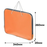 Папка-портфель Attache нейлоновая А4 оранжевая (340x260 мм, 1 отделение)